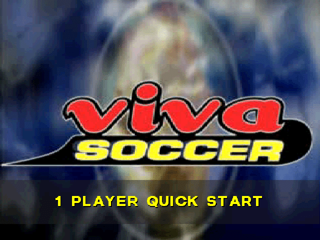 Viva Soccer title screen for Playstation